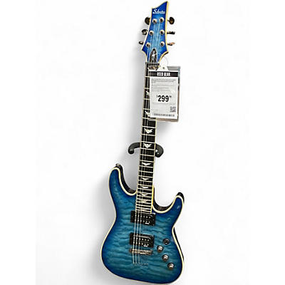 Used Schecter Guitar Research Omen Extreme 6 Blue Solid Body Electric Guitar