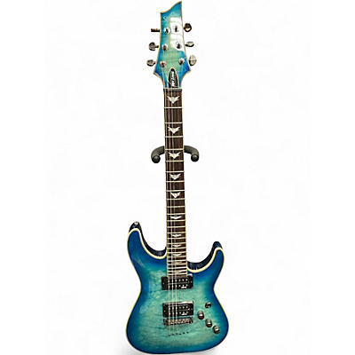 Used Schecter Guitar Research Omen Extreme 6 Blue Solid Body Electric Guitar