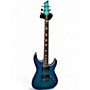 Used Schecter Guitar Research Omen Extreme 6 Blue Solid Body Electric Guitar Blue