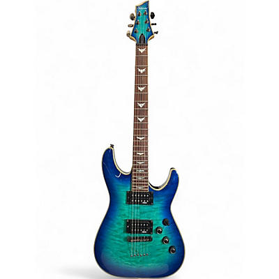 Used Schecter Guitar Research Omen Extreme 6 Blue Solid Body Electric Guitar