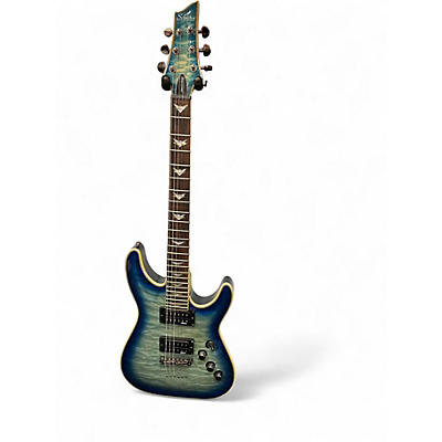 Used Schecter Guitar Research Omen Extreme 6 Blue Solid Body Electric Guitar