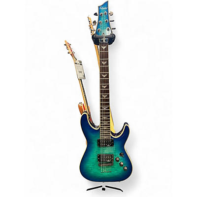 Used Schecter Guitar Research Omen Extreme 6 Blue Solid Body Electric Guitar