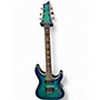 Used Schecter Guitar Research Omen Extreme 6 Blue Solid Body Electric Guitar Blue