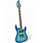 Used Schecter Guitar Research Omen Extreme 6 Blue Solid Body Electric Guitar Blue