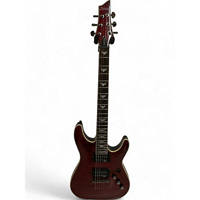 Schecter Guitar Research Used Schecter Guitar Research Omen Extreme 6 Crimson Red Trans Solid Body Electric Guitar