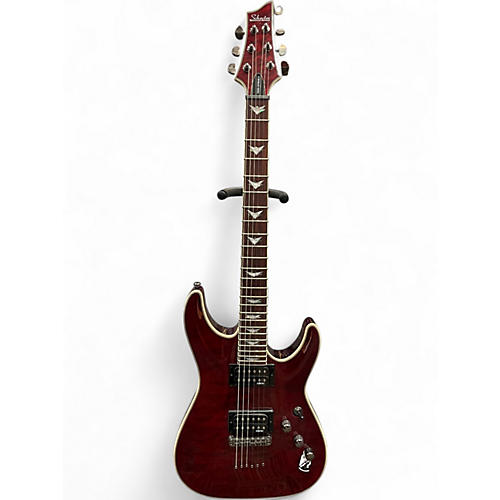 Used Schecter Guitar Research Omen Extreme 6 Crimson Red Trans Solid Body Electric Guitar Crimson Red Trans