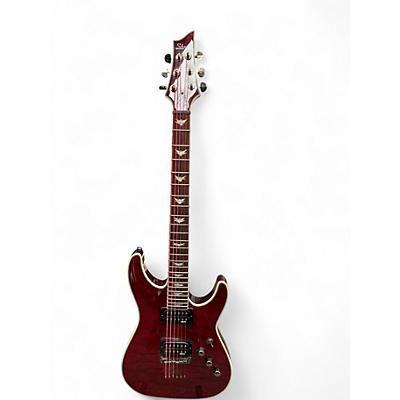 Used Schecter Guitar Research Omen Extreme 6 Crimson Red Trans Solid Body Electric Guitar