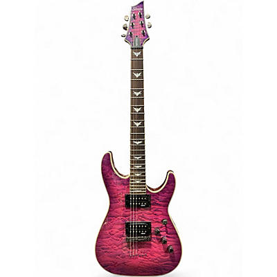 Used Schecter Guitar Research Omen Extreme 6 Electric Magenta Solid Body Electric Guitar