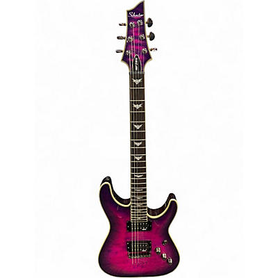 Used Schecter Guitar Research Omen Extreme 6 Electric Magenta Solid Body Electric Guitar