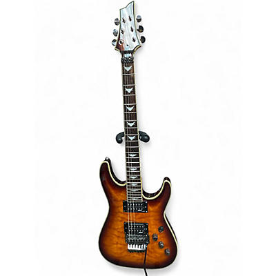 Used Schecter Guitar Research Omen Extreme 6 Floyd Rose 2 Color Sunburst Solid Body Electric Guitar