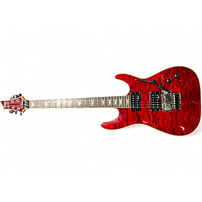 Used Schecter Guitar Research Omen Extreme 6 Floyd Rose Black Cherry Solid Body Electric Guitar