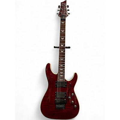 Used Schecter Guitar Research Omen Extreme 6 Floyd Rose Candy Apple Red Solid Body Electric Guitar