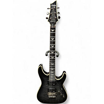 Used Schecter Guitar Research Omen Extreme 6 Floyd Rose Left Handed Trans Black Electric Guitar
