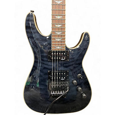 Used Schecter Guitar Research Omen Extreme 6 Floyd Rose Trans Black Solid Body Electric Guitar