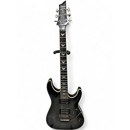Used Schecter Guitar Research Omen Extreme 6 Floyd Rose Trans Black Solid Body Electric Guitar Trans Black