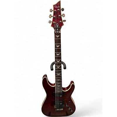 Used Schecter Guitar Research Omen Extreme 6 Floyd Rose Trans Crimson Red Solid Body Electric Guitar