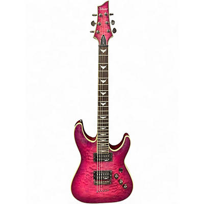 Used Schecter Guitar Research Omen Extreme 6 MAGENTA BURST Solid Body Electric Guitar