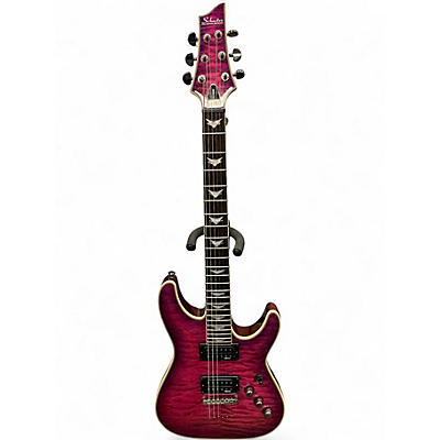 Used Schecter Guitar Research Omen Extreme 6 MAGENTA Solid Body Electric Guitar