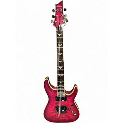 Used Schecter Guitar Research Omen Extreme 6 MAGENTA Solid Body Electric Guitar