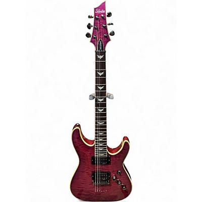 Used Schecter Guitar Research Omen Extreme 6 MAGENTA Solid Body Electric Guitar