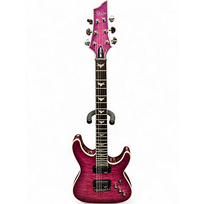 Used Schecter Guitar Research Omen Extreme 6 Magenta Solid Body Electric Guitar