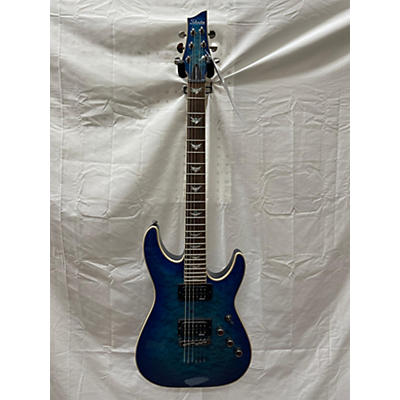 Schecter Guitar Research Used Schecter Guitar Research Omen Extreme 6 Ocean Blue Burst Solid Body Electric Guitar