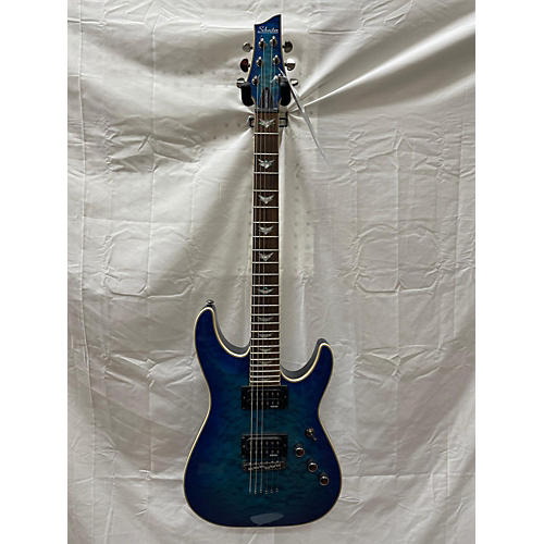 Schecter Guitar Research Used Schecter Guitar Research Omen Extreme 6 Ocean Blue Burst Solid Body Electric Guitar Ocean Blue Burst