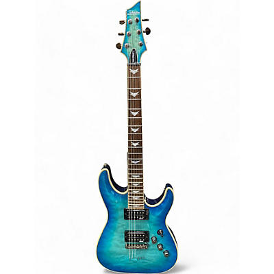 Schecter Guitar Research Used Schecter Guitar Research Omen Extreme 6 Ocean Blue Burst Solid Body Electric Guitar