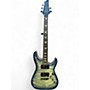 Used Schecter Guitar Research Omen Extreme 6 Ocean Blue Burst Solid Body Electric Guitar Ocean Blue Burst