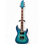 Used Schecter Guitar Research Omen Extreme 6 Ocean Blue Burst Solid Body Electric Guitar Ocean Blue Burst