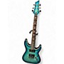 Used Schecter Guitar Research Omen Extreme 6 Ocean Blue Burst Solid Body Electric Guitar Ocean Blue Burst