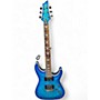 Used Schecter Guitar Research Omen Extreme 6 Ocean Blue Burst Solid Body Electric Guitar Ocean Blue Burst