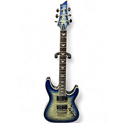 Used Schecter Guitar Research Omen Extreme 6 Ocean Blue Burst Solid Body Electric Guitar