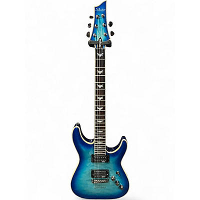 Used Schecter Guitar Research Omen Extreme 6 Ocean Blue Burst Solid Body Electric Guitar