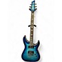 Used Schecter Guitar Research Omen Extreme 6 Ocean Blue Burst Solid Body Electric Guitar Ocean Blue Burst