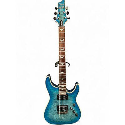 Used Schecter Guitar Research Omen Extreme 6 Ocean Blue Burst Solid Body Electric Guitar