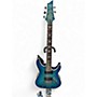 Used Schecter Guitar Research Omen Extreme 6 Ocean Blue Burst Solid Body Electric Guitar Ocean Blue Burst