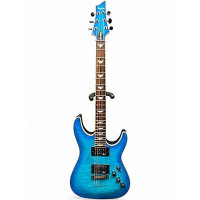 Used Schecter Guitar Research Omen Extreme 6 Ocean Blue Burst Solid Body Electric Guitar