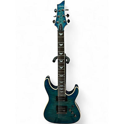 Used Schecter Guitar Research Omen Extreme 6 Ocean Blue Burst Solid Body Electric Guitar