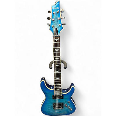 Used Schecter Guitar Research Omen Extreme 6 Ocean Blue Burst Solid Body Electric Guitar