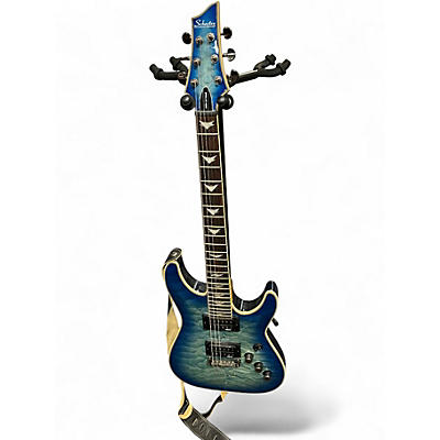 Used Schecter Guitar Research Omen Extreme 6 Ocean Blue Burst Solid Body Electric Guitar