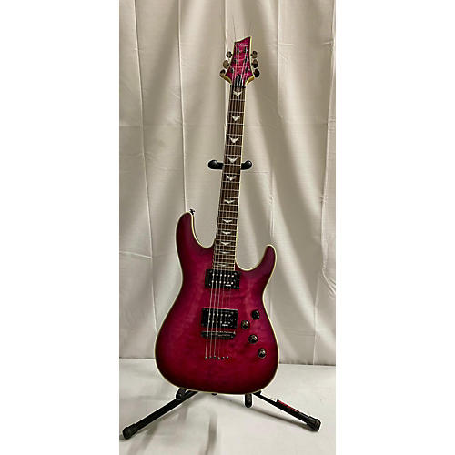 Schecter Guitar Research Used Schecter Guitar Research Omen Extreme 6 Pink Solid Body Electric Guitar Pink