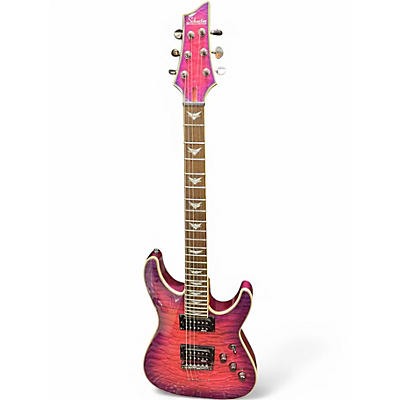 Used Schecter Guitar Research Omen Extreme 6 Pink Solid Body Electric Guitar