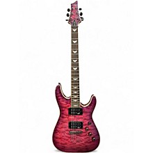 Used Schecter Guitar Research Omen Extreme 6 Pink Solid Body Electric Guitar