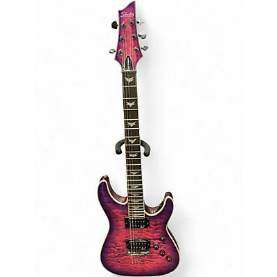 Used Schecter Guitar Research Omen Extreme 6 Pink Solid Body Electric Guitar