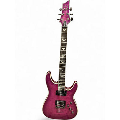 Used Schecter Guitar Research Omen Extreme 6 Pink Solid Body Electric Guitar