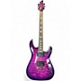 Used Schecter Guitar Research Omen Extreme 6 Purple Solid Body Electric Guitar Purple