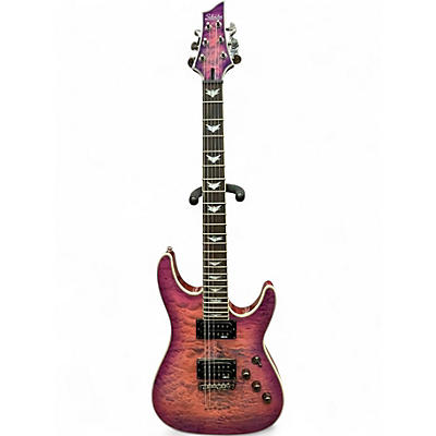 Used Schecter Guitar Research Omen Extreme 6 TRANS HOT PINK BURST Solid Body Electric Guitar