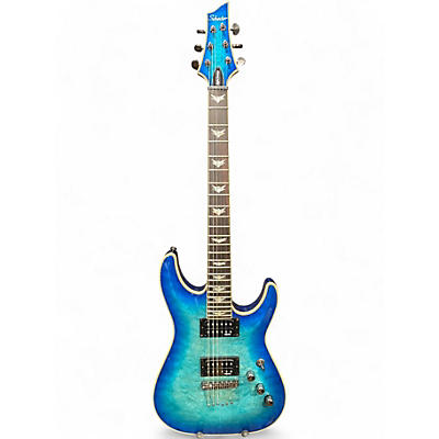 Used Schecter Guitar Research Omen Extreme 6 TURQUOISE Solid Body Electric Guitar