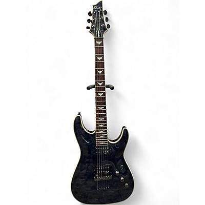 Used Schecter Guitar Research Omen Extreme 6 Trans Black Solid Body Electric Guitar